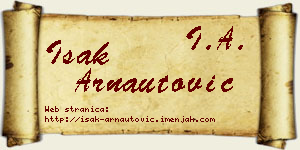 Isak Arnautović vizit kartica